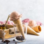 Waffle-cones-with-coffee-ice-cream