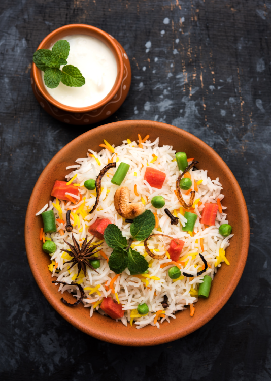 Even though Biryani isn't a curry, a range of vegetarian and non-vegetarian Indian curries can be used to make biryani.