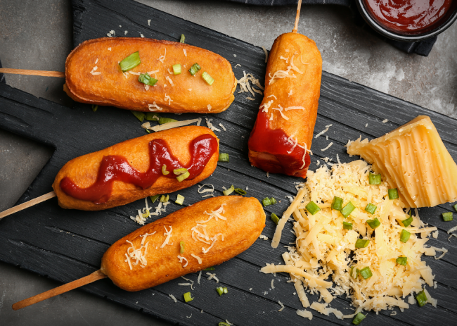 Korean Mozzarella Corn Dog