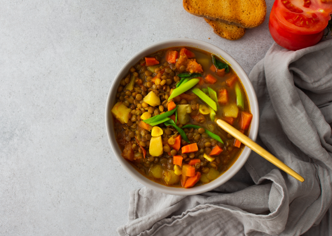 Mexican Vegan Lentil Soup Recipe