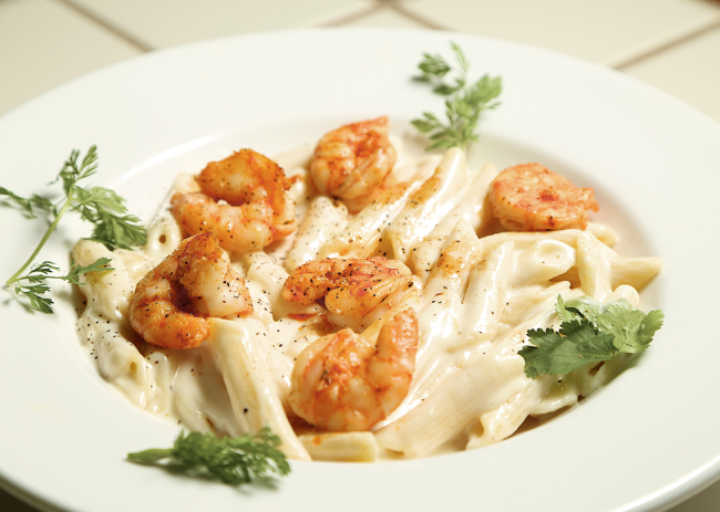 Shrimp and Sausage Alfredo Penne Recipe